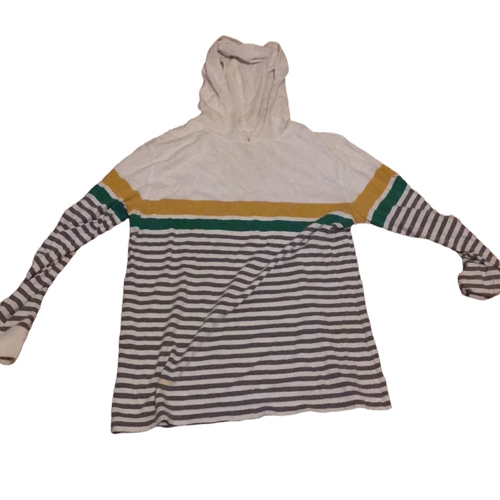 White green and yellow hoodie